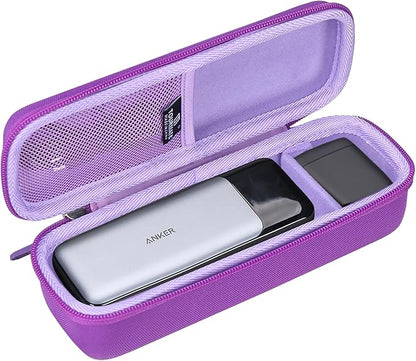 Hard Storage Case for Anker 737 Power Bank (PowerCore 24K) and Anker 715 Charger (Nano II 65W) Combo-Tourmate (Purple)