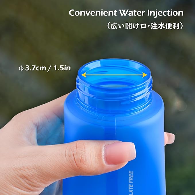 TRIWONDER TPU Collapsible Flask BPA-Free Soft Folding Water Bottles for Hydration Pack - Ideal for Running Hiking Cycling Climbing (500ml/16.9oz - Blue - Pack of 2)