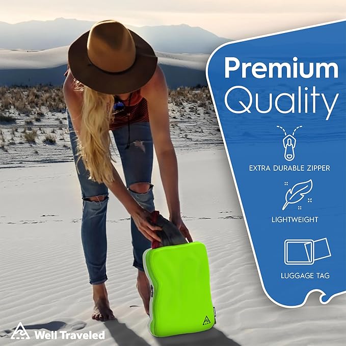 8-Piece Luxury Compression Packing Cubes & Bags for Travel – Maximize Space in Luggage with HybridMax Double-Capacity Design, 50 Luggage Tags, Deluxe Set, Lifetime Satisfaction Suitcase Organizer Bags