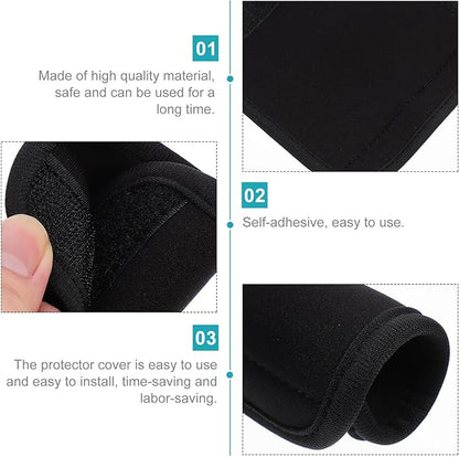 Neoprene Handle Wrap, Luggage identifier Travel Bag Handle Covers, Luggage Grip Luggage Identifiers Suitcase Handle Luggage Handle wrap Wraps Handle wrap (Black)