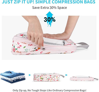 Compression Packing Cubes, Gonex Extensible Storage Mesh Bags Organizers