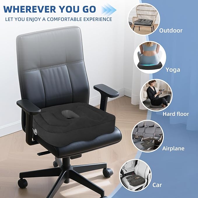 Travel Cushion,Air Seat Cushion,Evolution Cushion Portable & Lightweight Inflatable Seat Cushion - Ideal for Airplane Chairs, School Bleachers, Stadium Seats, and Wheelchairs