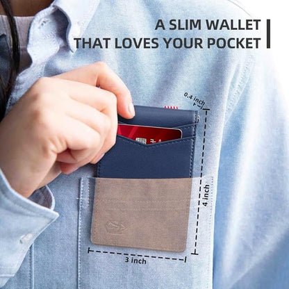 Zitahli Wallet for Men-6 Slots ID Window-Mens Wallets-Slim Wallet Classic Spring Money Clip RFID Blocking-Gift for Men