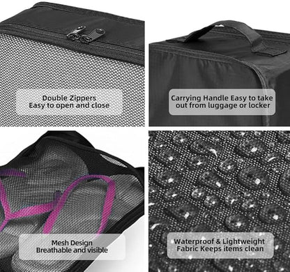 JJ POWER Travel Packing Cubes, Luggage Organizers with Shoe Bag