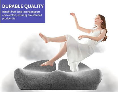 SupremeComfort X-Large Gel Infused High Density Foam Seat Cushion for Office Chair, Kitchen Chair, Car Seats- Elevate Your Seating Experience -Pressure Sore and Tailbone Pain Relief