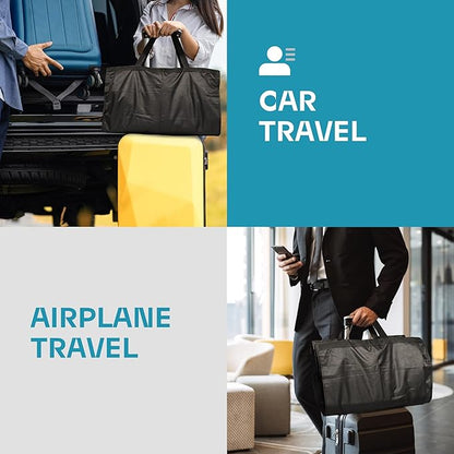 Travel Garment Bag with Zipper Pocket, Suit Bag for Suits, Dresses, Coats