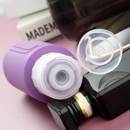 Travel Bottles for Toiletries, Large 6oz Oversize Containers, BPA Free Leak Proof Tubs Refillable Liquid Traveler Accessories with Toiletry Bag for Cometic Shampoo and Lotion Soap (4 Pack)