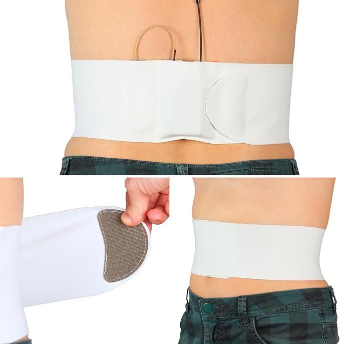 URSA Waist Strap - Ultra Slim, Breathable & Stretchy Microphone Transmitter Straps. Compatible with Most Transmitter/Receivers (White, Large Waist - Small Pouch)