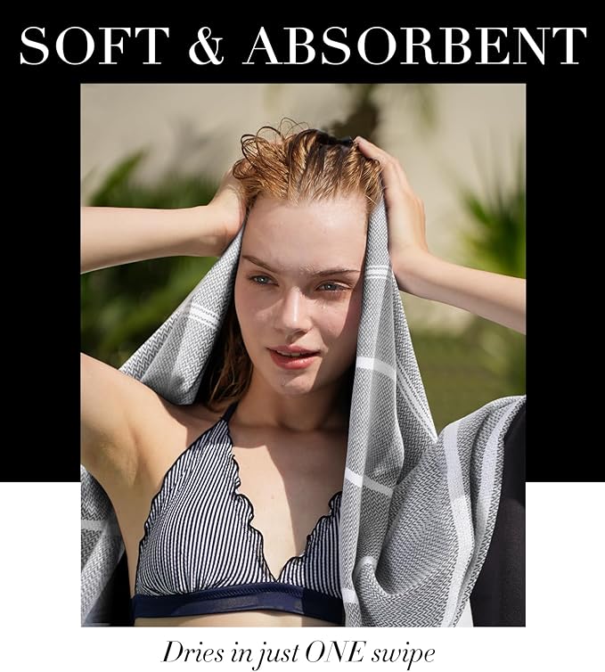 Turkish Beach Towels Quick Dry Sand Free Soft Absorbent Adult Oversized Bath Pool Swim Long Stripe Towel Sound Cloud Sandfree Chamois Mat Summer Thing Lightweight Thin Mint Green Vacation Essentials