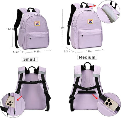 willikiva Kids Backpack for School Boys Girls Teens Toddler Backpack Waterproof Kindergarten Preschool Elementary Bookbag Children Travel Bag(Purple,Small)