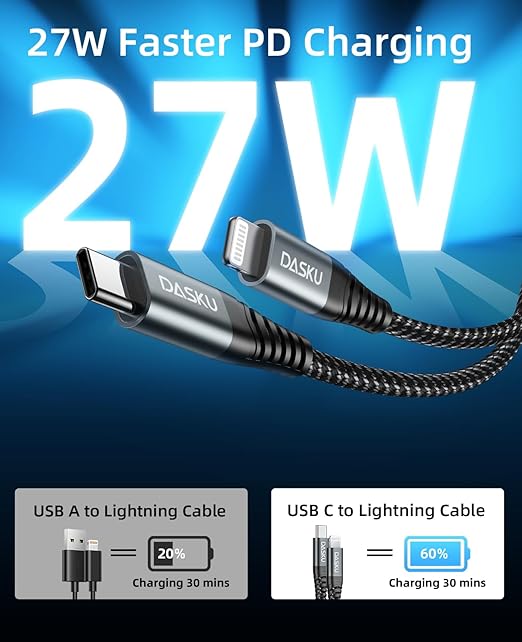 USB C Lightning Cable 3 Pack 3 Ft, iPhone 14 13 Fast Charger Cord [Apple MFi Certified] 3 Foot Type C iPhone Cable Compatible with iPhone 14 13 12 11 Pro Max Mini 8 Plus SE iPad and More