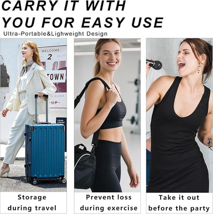 3PCS Mini Travel Jewelry Bag Travel Jewelry Roll Bag with Buckle Foldable Multi Functional Travel Jewelrys Pouch with Buckle Small Jewelry box for Earrings, Rings, Necklaces