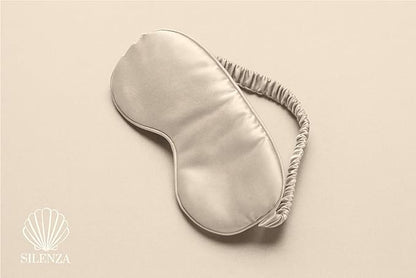 Luxury Bamboo Sleep Mask – Ultra-Soft Cooling Eye Mask for 100% Light Blocking, Adjustable Comfort Strap, Perfect for Travel & Better Sleep (Ivory)