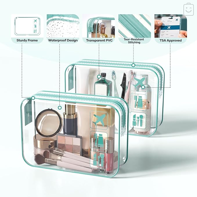 Veken 11 Set Compression Packing Cubes for Travel Essentials,Compressible Expandable Large Luggage Suitcase Organizer Bags for Clothing,Durable Space Saver Storage Bags with Toiletry Bags(Blue Green)