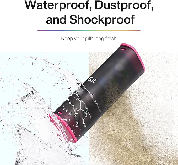 Weekly Pill Organizer 2 Times a Day - Am Pm Pill Box 7 Day, Large Twice Medicine Pill Case for Daily Medication, Vitamins, Fish Oils, Supplements Portable Week Pill Holder Container, Rose Pink