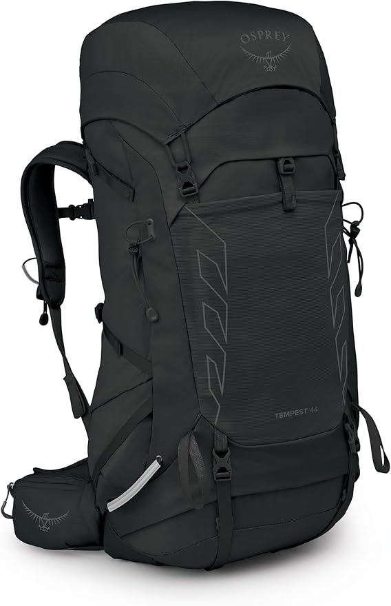 Osprey Tempest 44L Women's Lightweight Hiking Backpack - Daypack for Travel & Camping, Black/Coal Grey, M/L