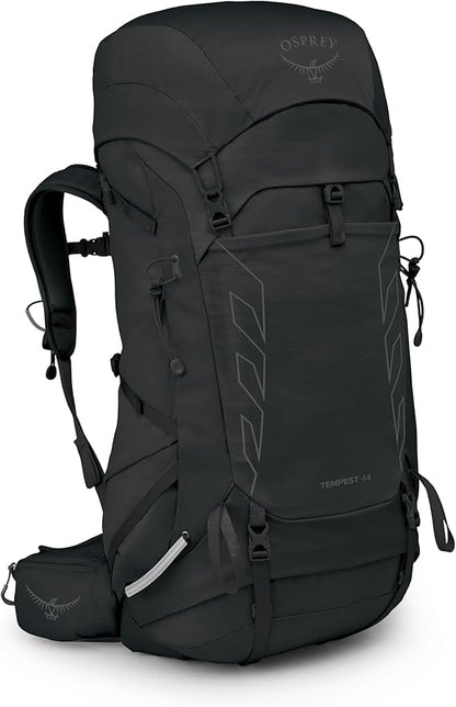 Osprey Tempest 44L Women's Lightweight Hiking Backpack - Daypack for Travel & Camping, Black/Coal Grey, M/L