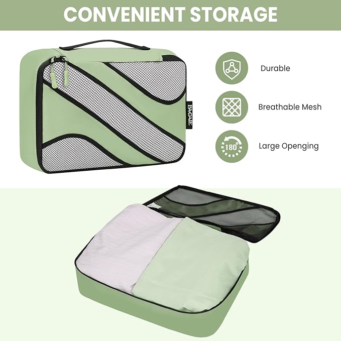 BAGAIL 6 Set Packing Cubes,Travel Luggage Packing Organizers