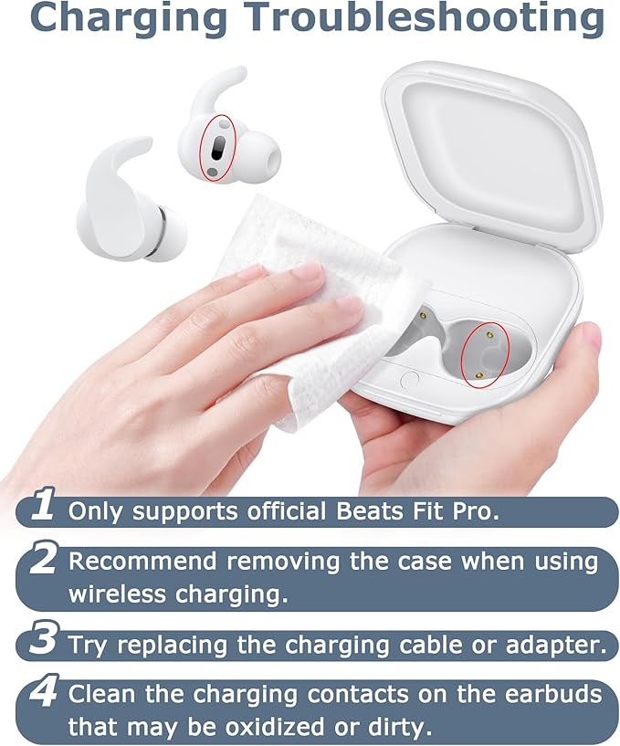 Charging Case Replacement Compatible with Beats Fit Pro - 700mAh Battery Wireless Earbuds Charger Case with Bluetooth Pairing