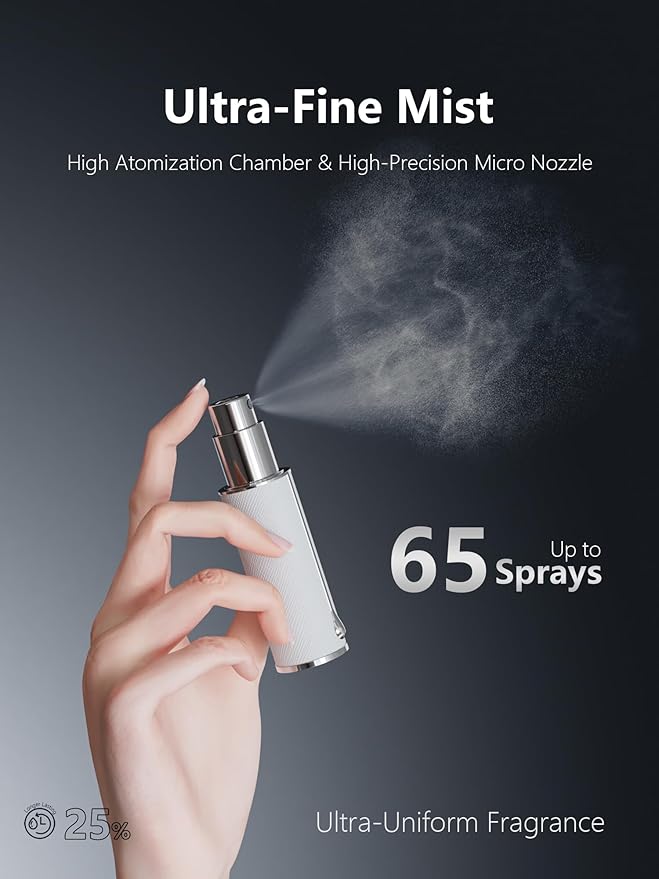 Travalo AQUA Perfume Travel Refillable Bottle, Bottom Filling Fragrances Perfume Atomizer, Mini Cologne Dispenser, Portable Sprayer for Women Men, Gift