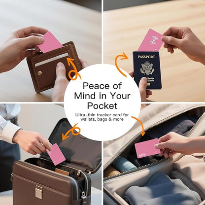 Ultra Slim Air Card Tag: 2025 MFi Certified Wallet Smart Tracker Card - Compatible with Apple Find My Wallets Finder Tracking Cards Tags, Keep Track Item Locator of Luggage, Passport, Purse, Backpack