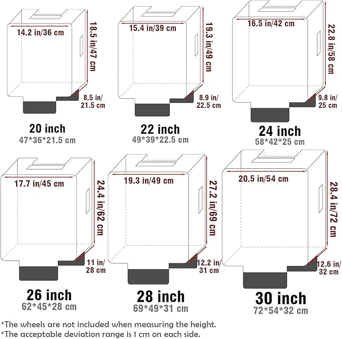 No Disassembly Suitcase Covers for Luggage - 22 Inch Clear Luggage Cover Protector, Green PVC Luggage Protector Suitcase Cover