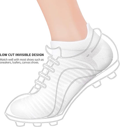 Compression Running Ankle Socks Low Cut(6 Pairs) for Men & Women