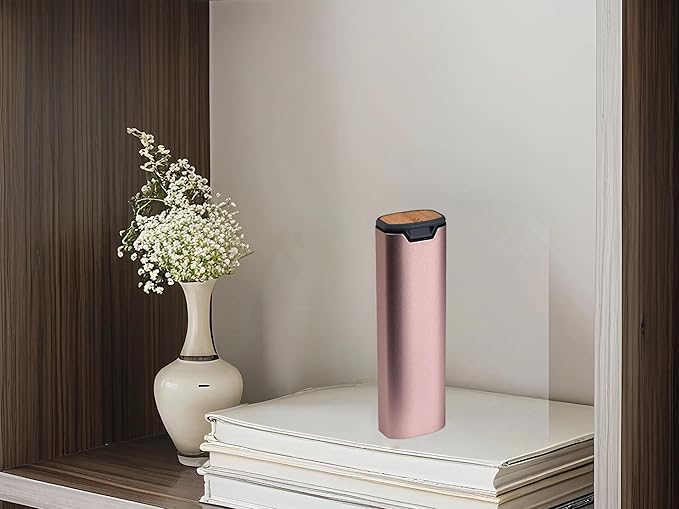 7 Day Pills Organizer Stylish Aluminum and Wood Weekly Pill Box for Medicine, Vitamins, and Supplements. Sleek, Durable & Compact Travel Case. (Pink)