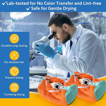 Shoe Bag For Washing Machine Laundry Shoe Bag 2 PCS Set Orange, Sneaker Trainer Tennis Shoe Washing Machine Bag, Shoe Washing Bag Fluffy Fiber Inside, Large Size Shoe Laundry Bag, Shoe Cleaning Bag