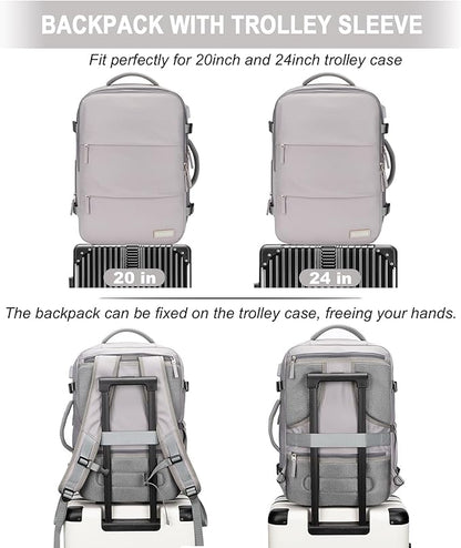 Carry On Backpack, 42L Flight Approved Travel Backpack for Men Women,Airline Approved Gym Backpack Waterproof Business Laptop Daypack Laptop Backpack,Casual Daypack for Business Weekend Hiking