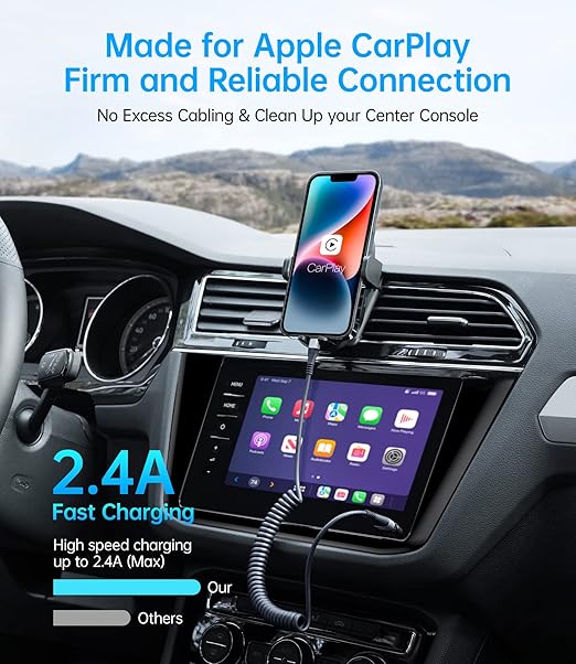 iPhone Charger Cable for Car (3FT/5FT), 2Pack Coiled Lightning Cable, [Apple MFi Certified] Retractable Charging Cord Compatible with iPhone 14/13/12/11 Pro Max/XS MAX/XR/XS/8/iPad/iPod/CarPlay