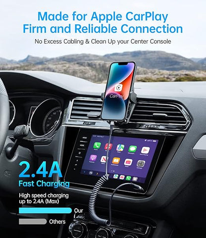 Coiled Lightning Cable 3ft, 2 Pack iPhone Charger Cable for Car, [Apple MFi Certified] Short Retractable Charging Cord Compatible with iPhone 14/13/12/11 Pro Max/XS MAX/XR/XS/8/iPad/iPod/CarPlay