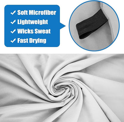 Travel Body Towel L Size Microfiber Quick Dry Lightweight for Men Women Camping Hiking Beach Swimming Pool Towels(Light Grey, 1 Pack L)