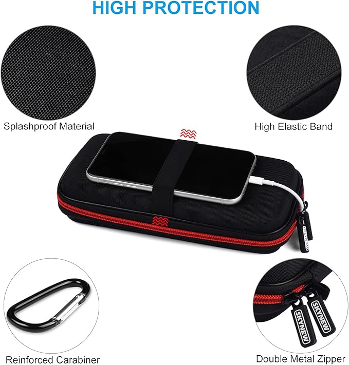 Power Bank Hard Travel Case Medium Compatible RAV Power 26800/20100/20000mAh, Anker Power Core 26800mAh/ PowerCore +26800mAh, INIU 10000mAh and Miady 10000/15000mAh (Medium Black)