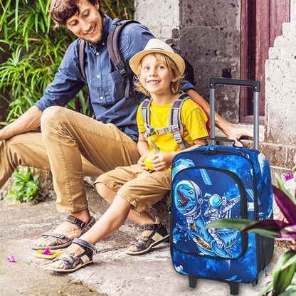 KLFVB Kids Luggage for Boys Girls, Cute Rolling Wheels Suitcase for Toddler, Children Travel Carry on Suitcase