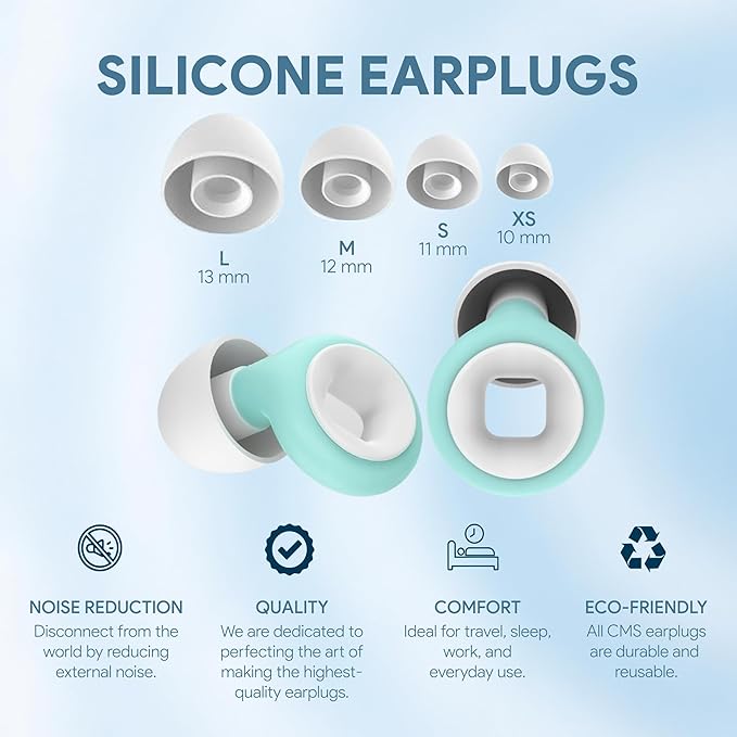 3D Sleep Mask and Earplugs Set for Travel & Deep Sleep | 100% Light Blocking Eye Mask, Memory Foam Comfort, & Reusable Noise Canceling Ear Plugs