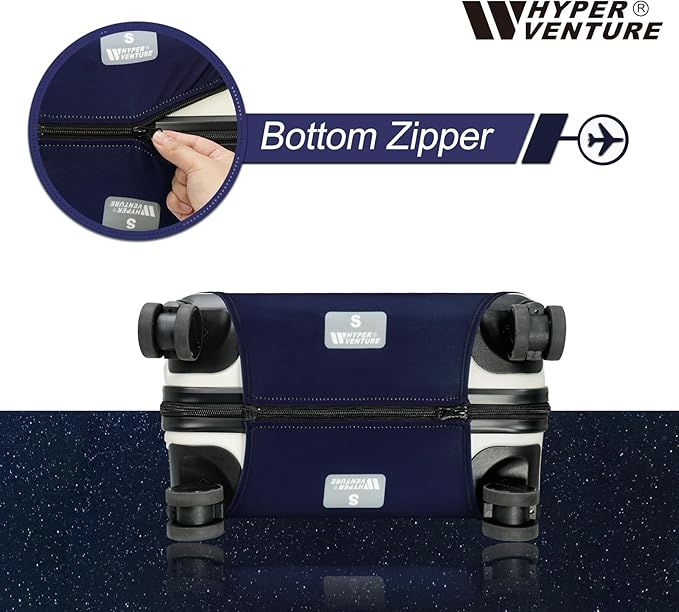 HYPER VENTURE Washable Luggage Cover - Fashion Suitcase Protector Fits 31-32 Inch Luggage (Nightscape, XL)