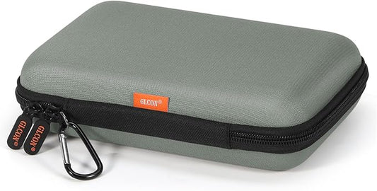 Gray-Green Hard Shell Carrying Case for External Hard Drive, Hard Disk, Power Bank, Charger, Cable, Cell Phone, Electronic Accessories - Larger Capacity Storage Pouch Shockproof Travel Case Bag