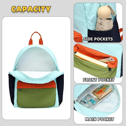 willikiva Kids Backpack for School Boys Girls Teens Toddler Backpack Waterproof Kindergarten Preschool Elementary Bookbag Children Travel Bag(Light Blue Green,Small)
