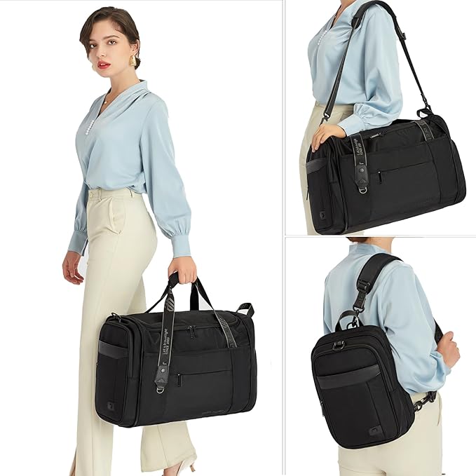 ARCTIC HUNTER AH Gym Bags for Men Women, 42L Large Travel Duffle Bag, Carry On Bag for Airplanes with Shoe Compartment for Sports, Weekend Trips, Overnight and Camping - Black