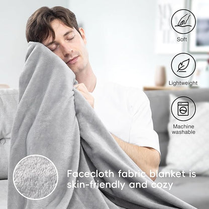 Neck Pillow and Blanket Set for Travel Memory Foam Design Models Pillows with Eye Mask and 50% More Storage Bag Traveling Essentials Plane Car Flight Rest Sleeping Use Adult, Light Gray