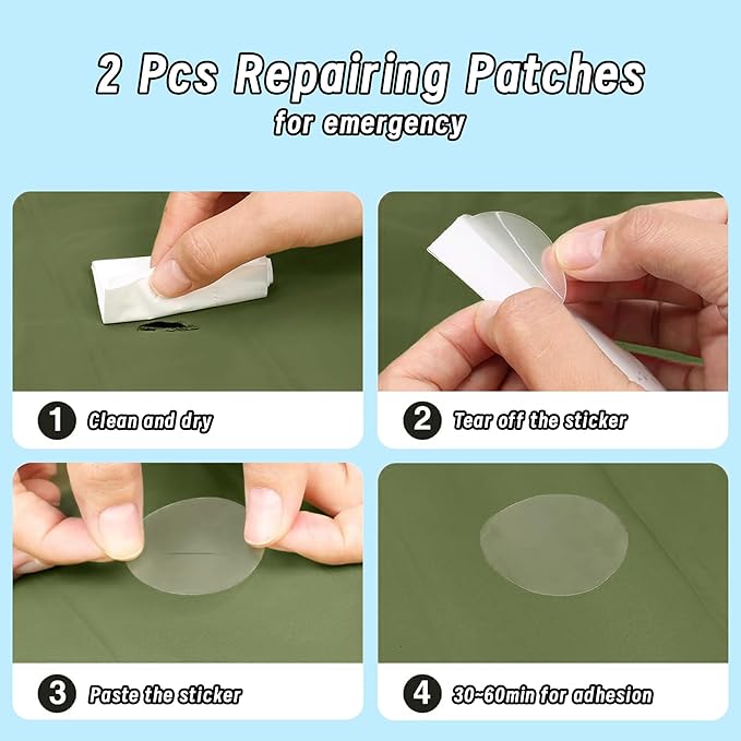 EULANT Inflatable Seat Cushion Lightweight Compact Stadium Seat Pad Camping Travel Air Seat Cushion for Airplane Hiking Bleachers Office Home Sports Events(Green)