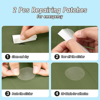 EULANT Inflatable Seat Cushion Lightweight Compact Stadium Seat Pad Camping Travel Air Seat Cushion for Airplane Hiking Bleachers Office Home Sports Events(Green)