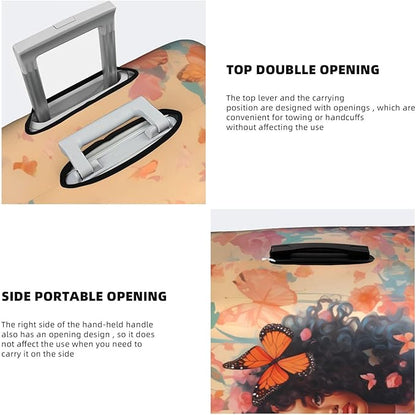 Suitcase Protector Cover - TSA Approved Luggage Cover - Washable, Anti-scratch - X-Large - African American Woman