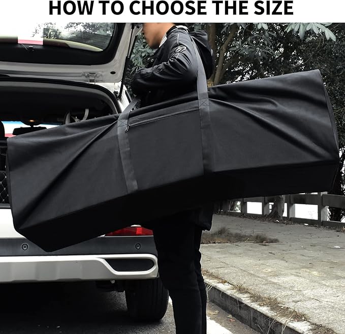 Urbanstand 46 Inch Travel Duffle Bag Extra Large Sport Equipment Duffel Bags with 2-way Lockable Zippers (Black 46inch 2Pack)