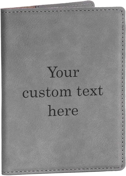 Lifetime Creations Create Your Own Personalized Passport Cover - Gray, Custom Passport Holder Passport Case