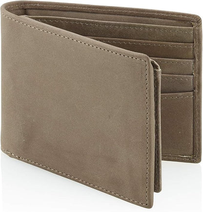 Stealth Mode Leather Bifold Wallet for Men With ID Window and RFID Blocking