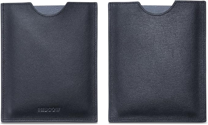 HISCOW Minimalist Passport Sleeve - Italian Calfskin (Black)