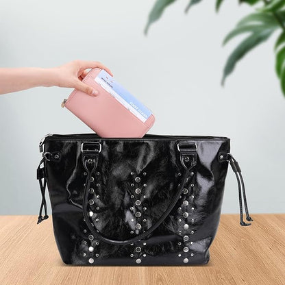 WASON Leather Zipper Travel Passport Wallet Holder RFID Blocking Cover, Passport case Pocket Slot for Card, Cash, ID, Boarding Pass and Ticket for Men, Women and Family Trips (Pink)