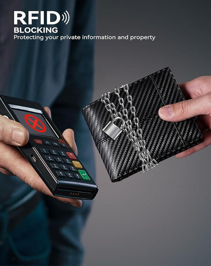 Swallowmall Leather Wallet for Mens Genuine Leather RFID Blocking Bifold Wallets with 2 ID Windows 13 Card Slots